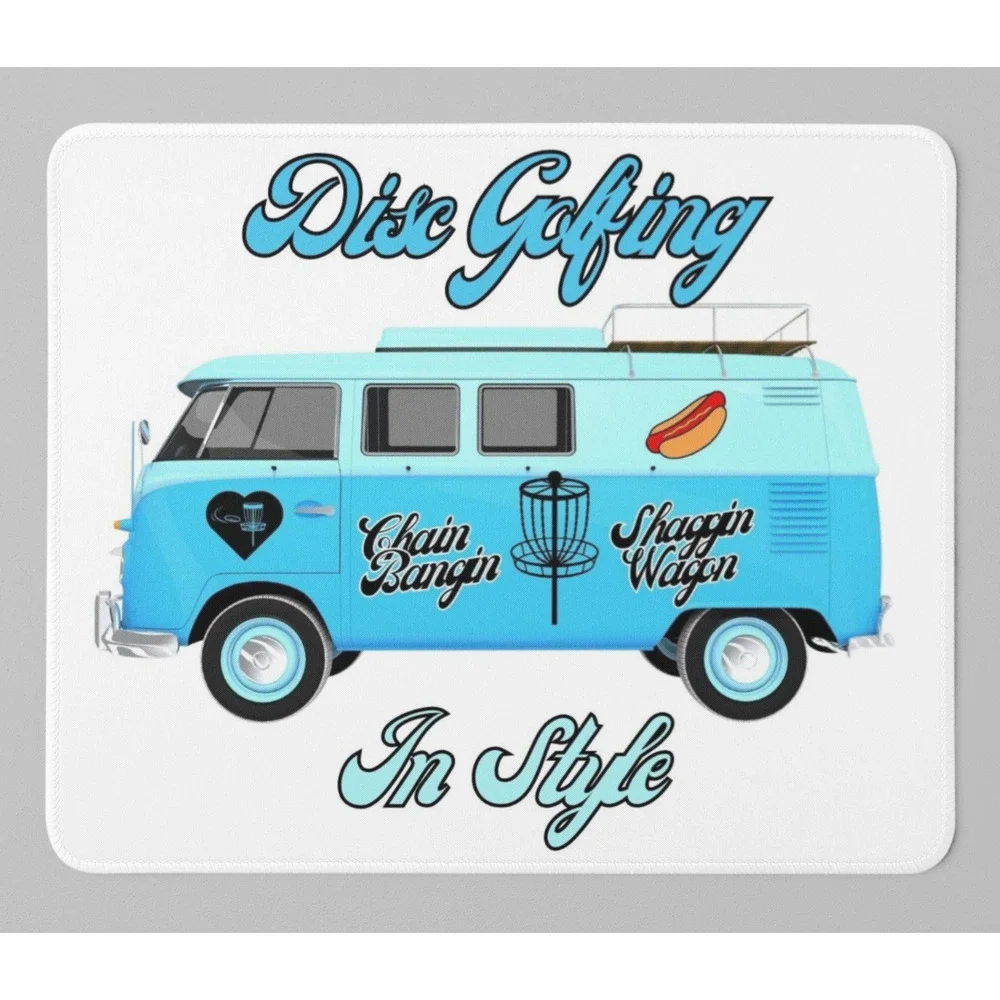 Disc Golf VW BUG SHAGGIN WAGON Mousepad Mouse Pad Computer Golf Gift